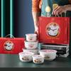 Panda Ceramic Fresh-keeping Gift Bowl 3-Piece Set