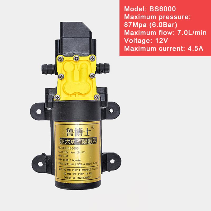 12V Electric Diaphragm Water Pump High Pressure Self Priming Sprayer Pump For Agricultural Irrigation Garden Watering