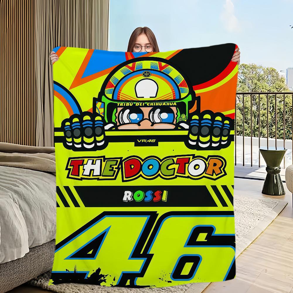 

Motorcyclist V-Valentino-ES R-Rossi-ES 46 Blanket For Sofa Room Microfiber Bedding Blanket office Travel Gift Home 40x50in