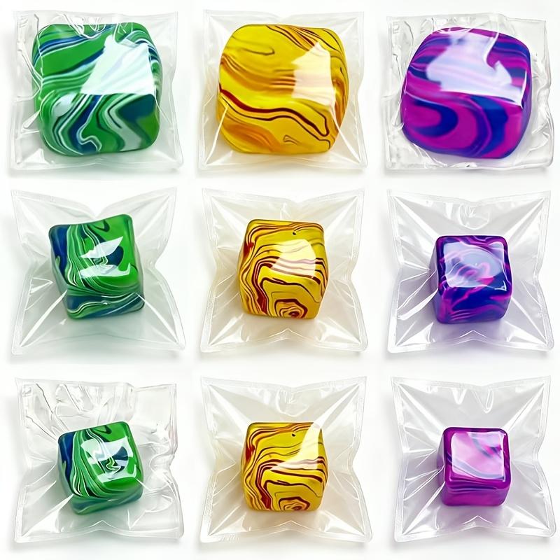 Flow Pattern Tie Dye Ice Cube Squeeze Toy Maltose Sensory Stress Relief Party Favor Holiday Gift