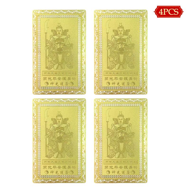 2026 In Wealth And Treasure Tai Sui Amulet Card Feng Shui Prayer Gold Card Exorcism Protection Buddha Gift Amulet Safe Bring