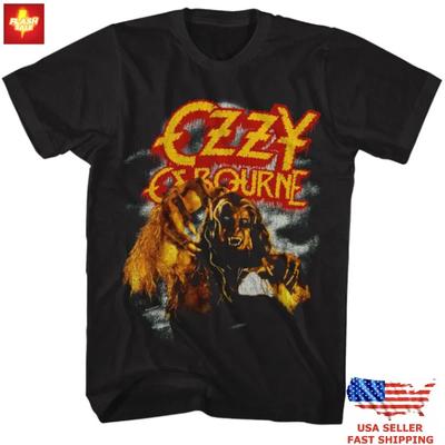 100% Baumwolle TOPS UNISEX T-SHIRTS HERREN DAMEN Sonderangebot für Black Fan OZZY OSBOURNE C Bark At The Moon BATM T-Shirt