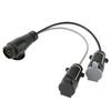 13 Pin To Double 7 Pin Adaptor Trailer Extension Lead Caravan Towing Socket Plug Board Connectors Car Accessories