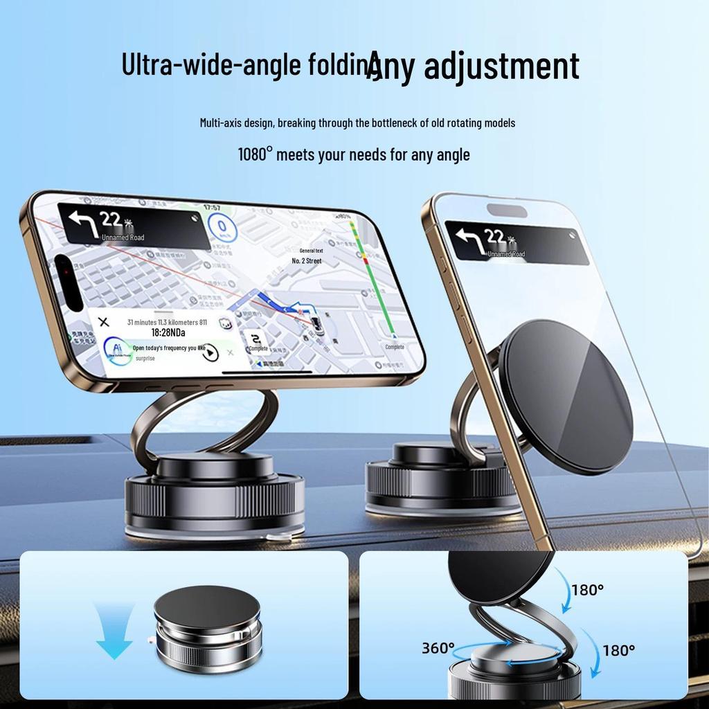 2025 Alloy Vacuum Suction Magnetic Car Phone Holder