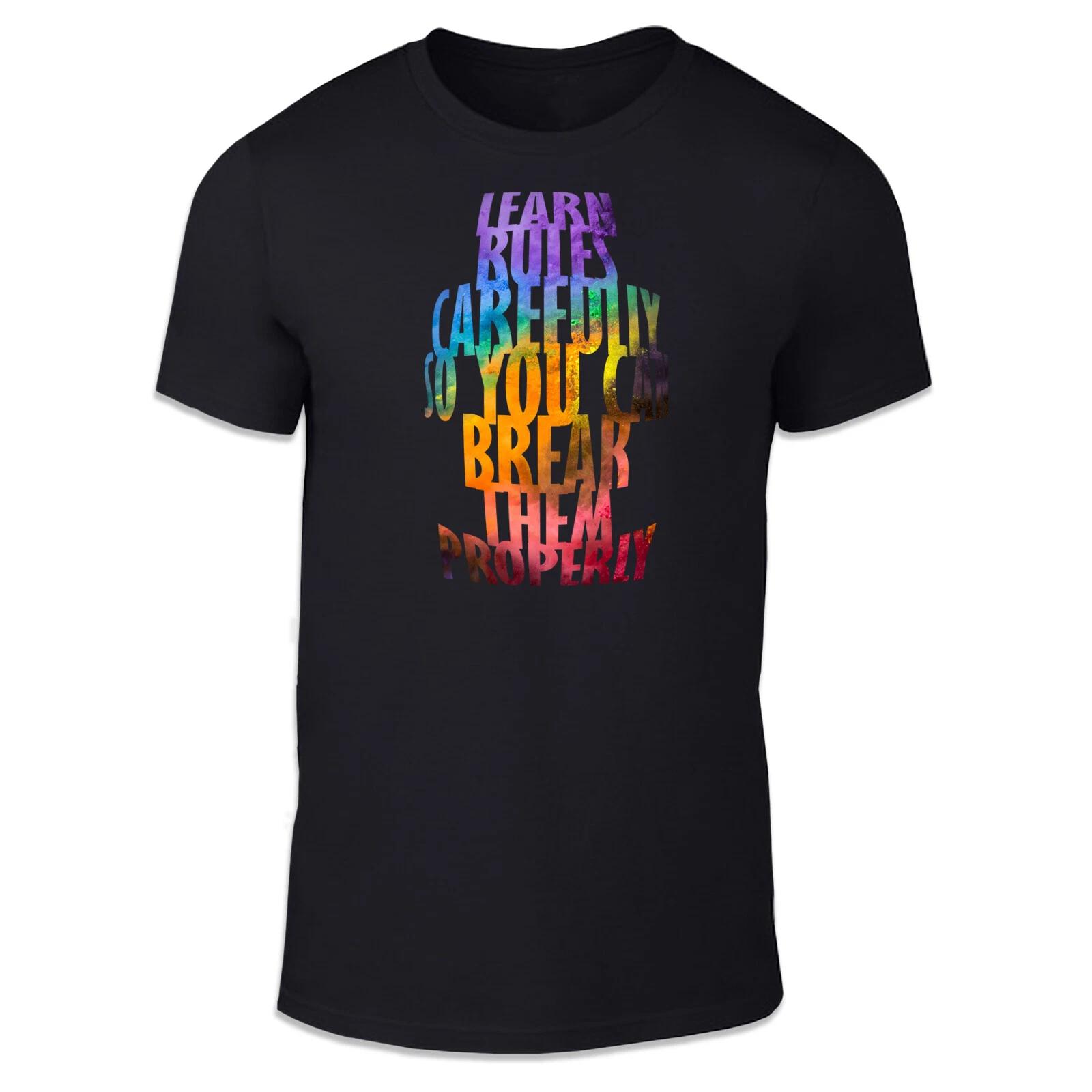 

Learn Rules Carefully Unisex T Shirt - Inspirational Slogan Lifestyle Funny M