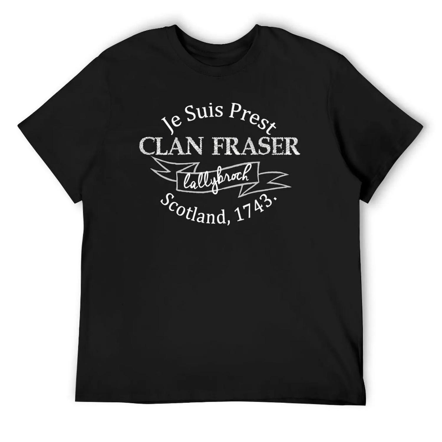 Je Suis Prest Clan Fraser T-Shirt customizeds vintage graphic tee graphic t shirt vintage men t shirt XXXL