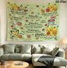 Pokemon Wall Tapestry Aesthetic Wall Hanging Printed Fabric Blanket Decorative Tapestries For Bedroom Living Room Home Decor
