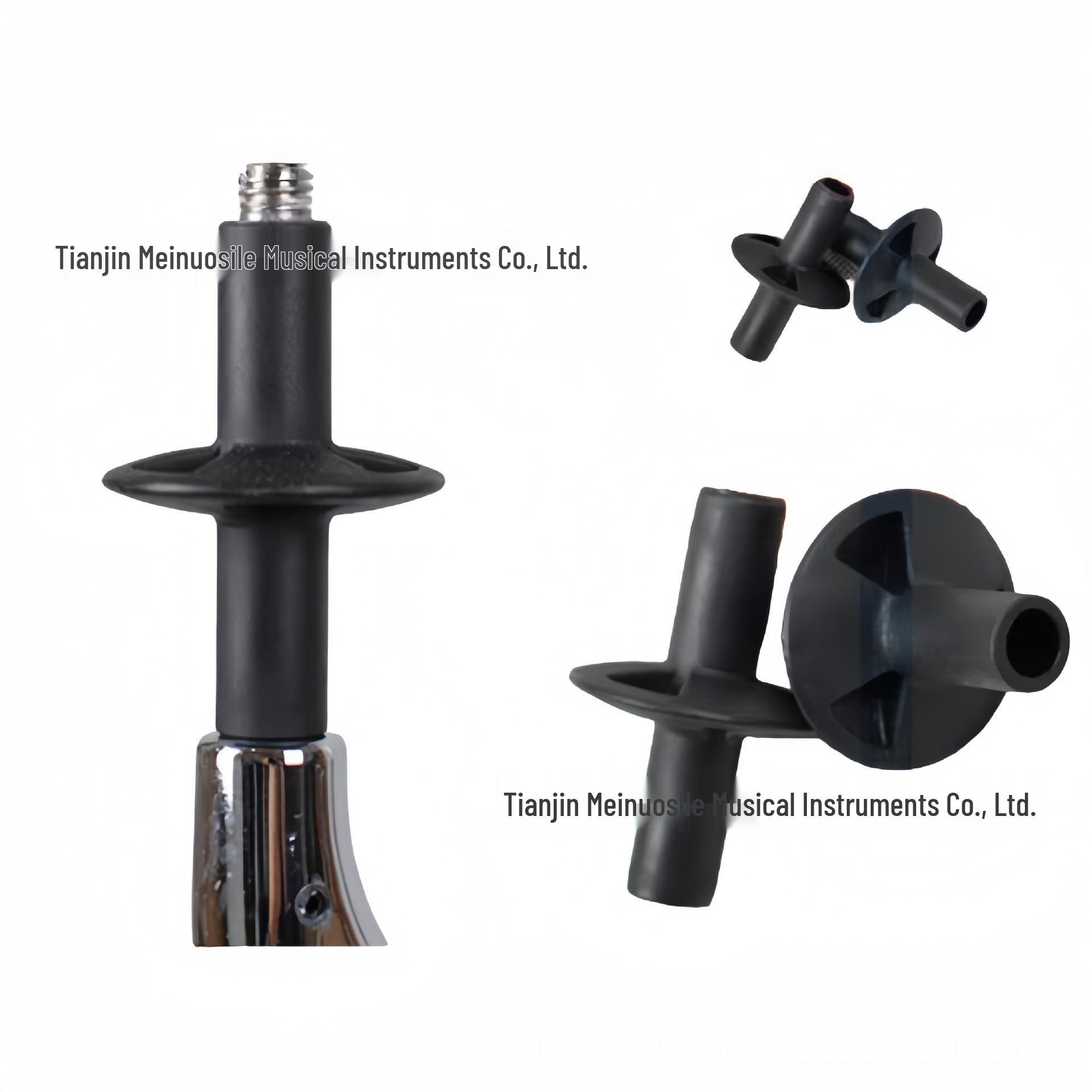 Двусторонний стойка для тарелок с педалью, основанием-зажимом, пластиковым держателем и креплением-прокладкой для барабана