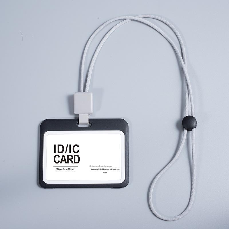 Autumn Rain Transparent Dual-Sided Retractable ID Badge Holder