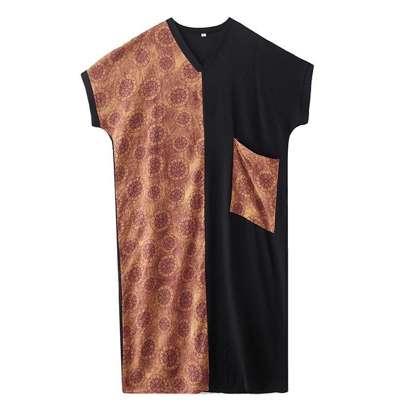 Women's Striped Short Sleeve Shirt Dress