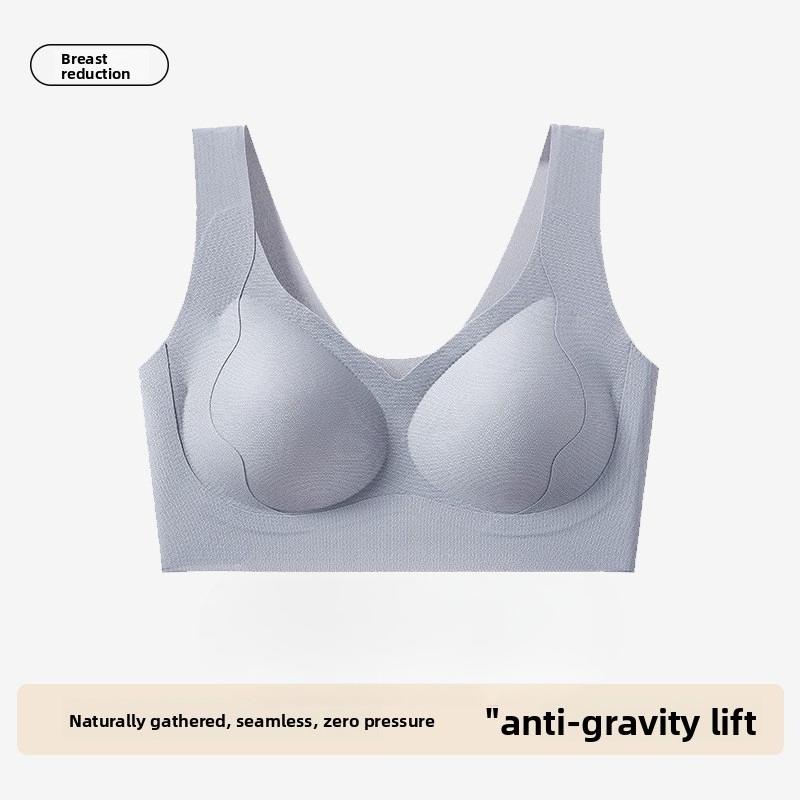Women's Spring and Summer Small Chest Gathers To Prevent Sag and Pull No Underwire Vest Type No Trace Underwear