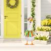 1 Set Lawn Goose Outfits Halloween Christmas Easter Independence Day Valentine's Day Festival Outdoor Yard Paty Goose Statue
