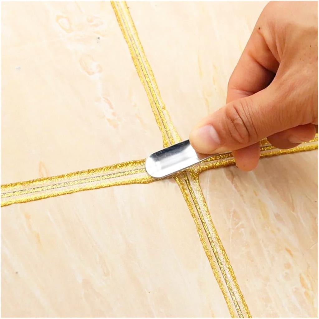 Spachtel, Farbschaber, Trockenbau-Eckenschaber, Eck-Keramikfliesen-Fugenentferner, Wasserschaber, Bodenwerkzeug, silberfarben