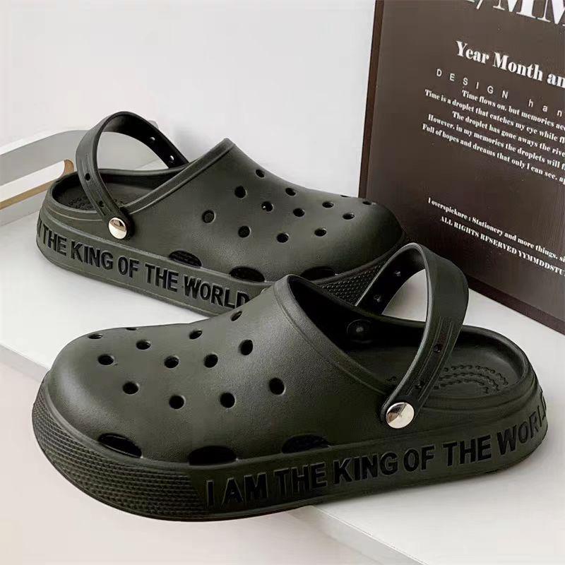 Eva Men's Summer Outdoor Height-Boosting Non-Slip Soft Sole Dual-Purpose Driving Sandals