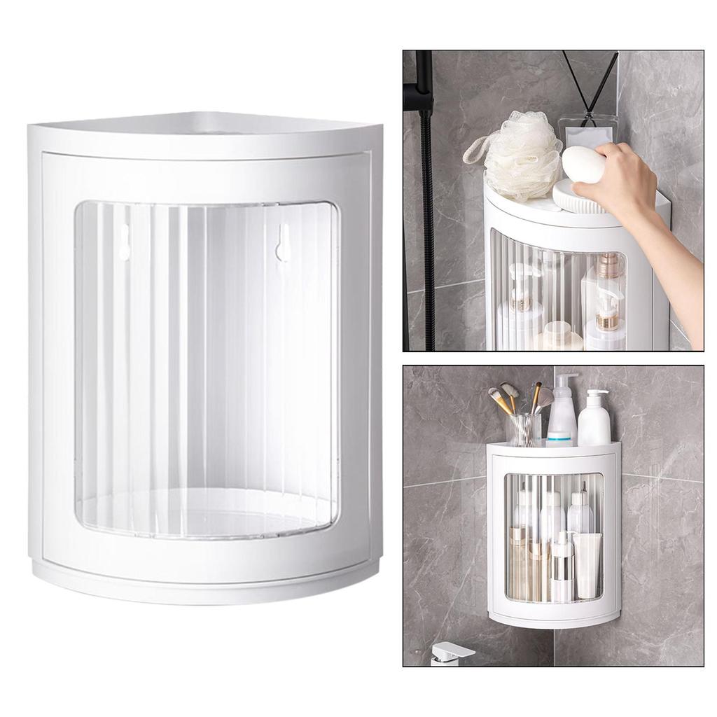 Bathroom Locker Cosmetic Storage Rack Large Capacity Degree Rotating for Countertop Vanity Tray