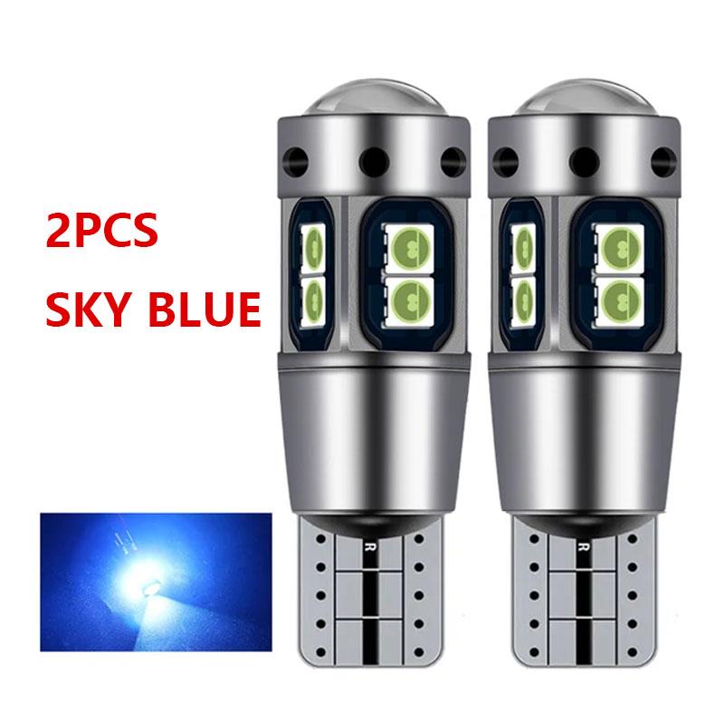 2Pcs Super Bright T10 W5W 168 192 Led Tail Light 3030 10SMD 12V Car Led Auto Side Lamp CANBUS NO Error Car Marker Parking Bulb