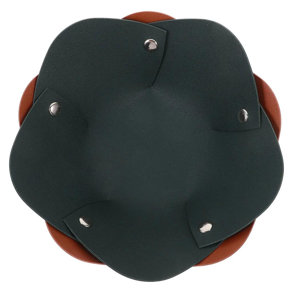 1PC Jewelry Tray Foldable Organizer Key Dish Decorative Tray for Vanity Entryway Nightstand Trinket Holder