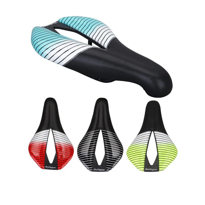 BALUGOE Wide Comfort Bicycle Saddle Road Mountain Bikes Nylon Fiber Padding Unisex Cycling Seat