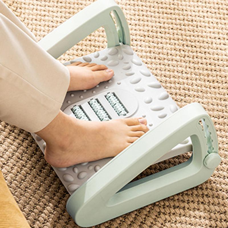 Foot Step Stool Massage Roller Function Simple Style Compact Plastic Material Foot Rest for Under De