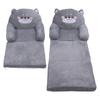 Kids Sofa Cartoon Gray Dog  Foldable Wide Handle Soft Breathable Toddler Chair for Reading Rela