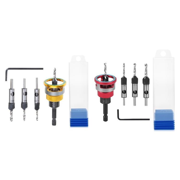 Countersink Drill Bit Set Woodworking Counterbore Hole Drill Bits Countersink Bit Depth Adjustable Pilot Drill Bits