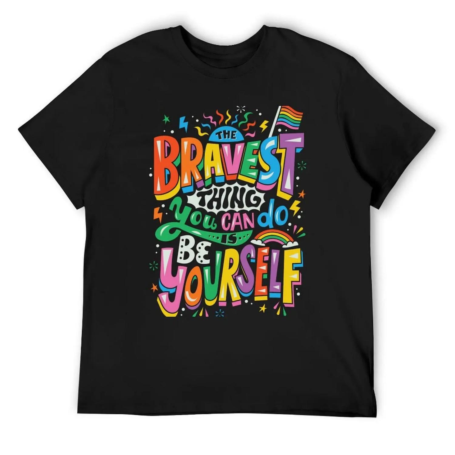 Bravest Thing T-Shirt cotton man t-shirts oversize t-shirts man croswit shirt man big and tall t shirts for men S