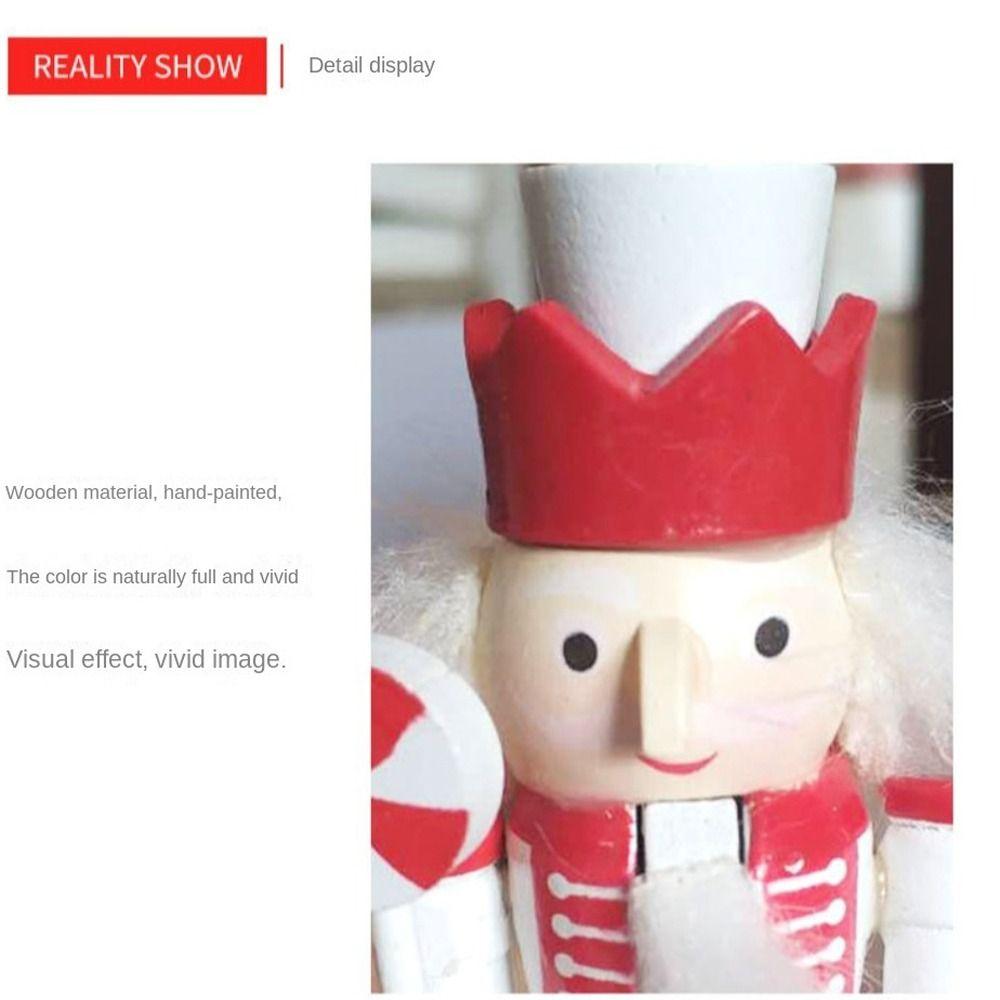 5PCS Painted Christmas Nutcracker Vintage Handcraft Figurine Soldier Doll  Office Decor