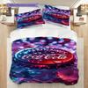 Cocacola Bottles Ice Bucket Threepiece Set 1 Duvet Cover 2 Pillowcase Without Core Bedding Set Soft And Comfortable