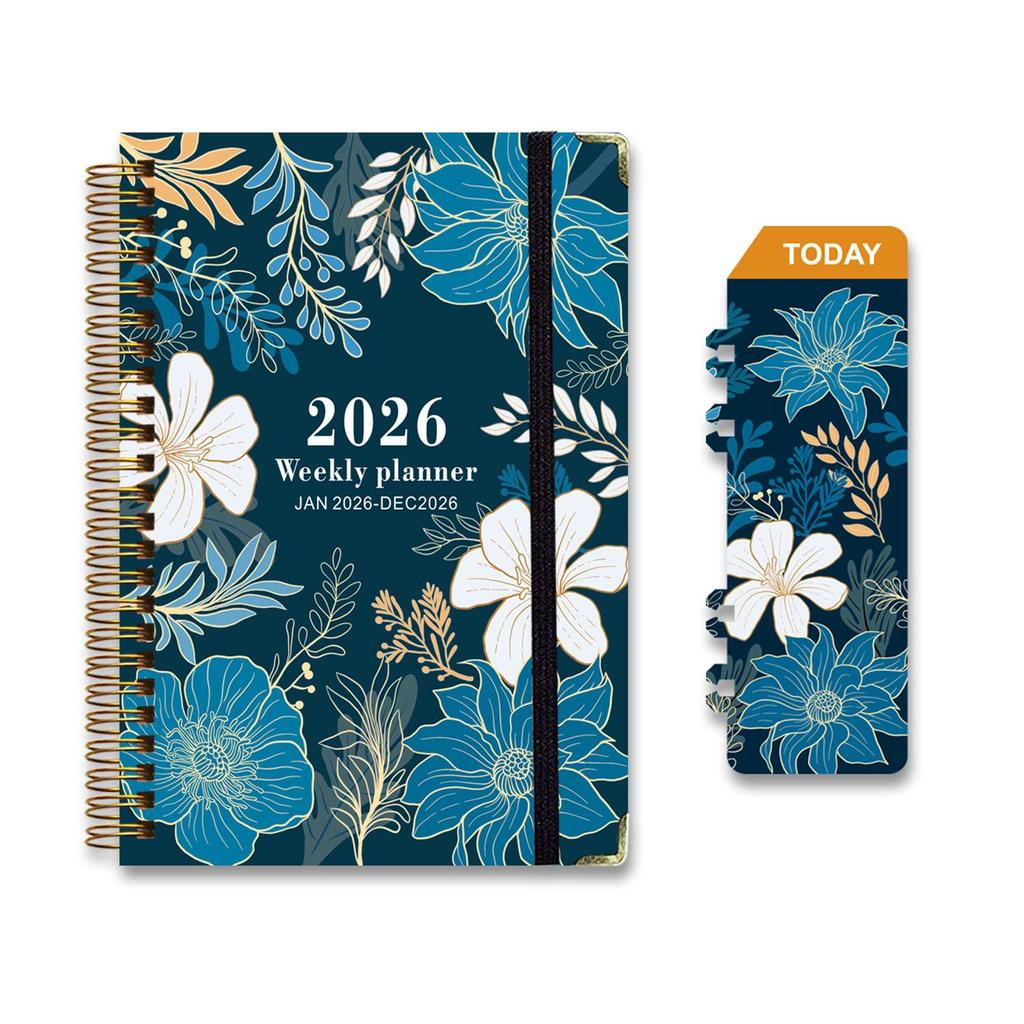 2026 English Business Planner: Cross-Border Stationery Diary with Coil Binding for Simple Scheduling and Record Keeping