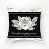 Black Creative Flower Bowtie Digital Printing Short Plush Pillow Covers For Car Sofa Office Cushion Cover Home Goods 60X60Cm