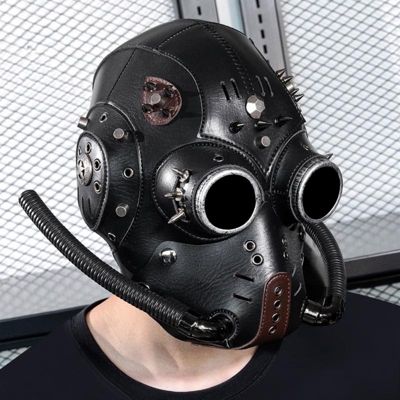 Gothic Steampunk Mask With Breathable Material For Cosplay Enthusiasts Motorcycle Riders Party Punk Style Mask