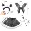 Tutu Skirt Set Angel Wing Kids Cosplay for Halloween Holiday Masquerade Carnival
