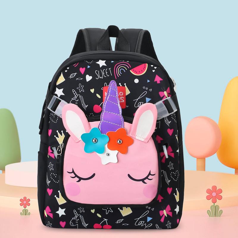 Cute Colorful And Childrens Nylon Backpack Ideal For Kindergarten With Detachable Bag