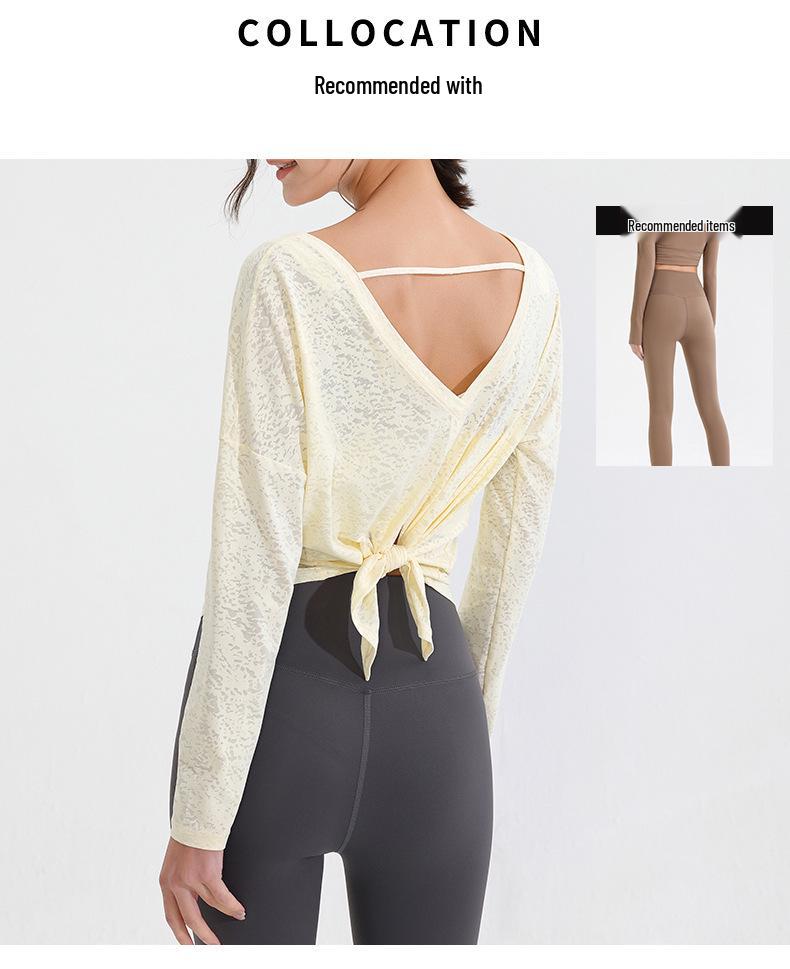 Women's Long Sleeve Quick-Dry Yoga Top - Athletic Fit for Spring & Autumn