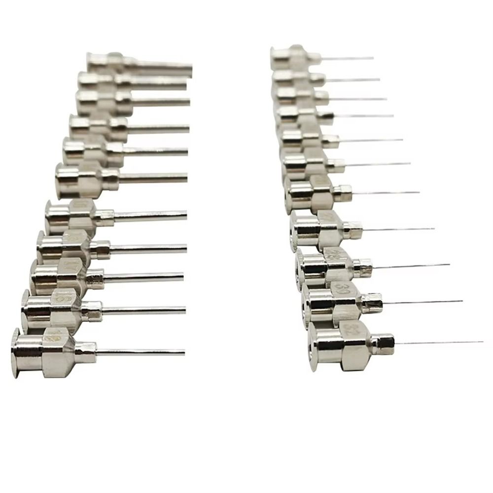 12Pcs Stainless Steel Dispensing Machine Needle 8G-30G Fluids Glue Dispenser Tip