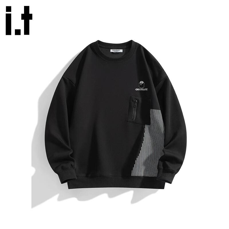 CHOCOOLATEit Men s American Style Casual Round Neck Sweatshirt M