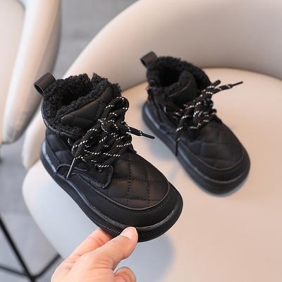 Automne Hiver Bottes Enfants Chaudes Peluche Bottes Garçons Tout-Petits Filles Bottes Mode Tissu Chaussures Décontractées Enfants Bottes Garçons Filles pour Enfants