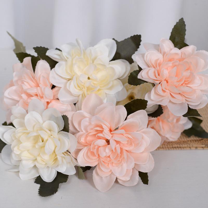 Simulated Plants Dahlia Wedding Hotel Restaurant Desktop Decoration Props