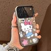 Graffiti Bow Cat IMD Suitable for 16pro Apple 16ProMax Mobile Phone Case iPhone14 New Model