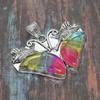 Ciondolo gioielli in argento sterling massiccio 925 fatto a mano con pietra preziosa tormalina bicolore