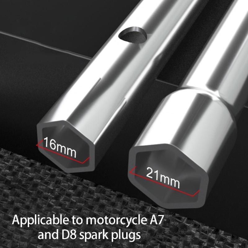 Universal Spark Plugs Socket Wrench Set 2 In 1 Tool With Reinforced Head And Extended Handle Option For Narrow Space