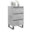 VidaXL Tables de chevet 2 pcs gris béton 40x35x69 cm bois d’ingénierie 826949