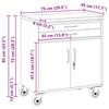 Rolling Workbench Trolley Black and Gray 75 x 45 x 85 cm