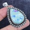 Natural Ruby Fuchsite Gemstone 925 Sterling Silver Jewelry Pendant 2.25" ETC-14194