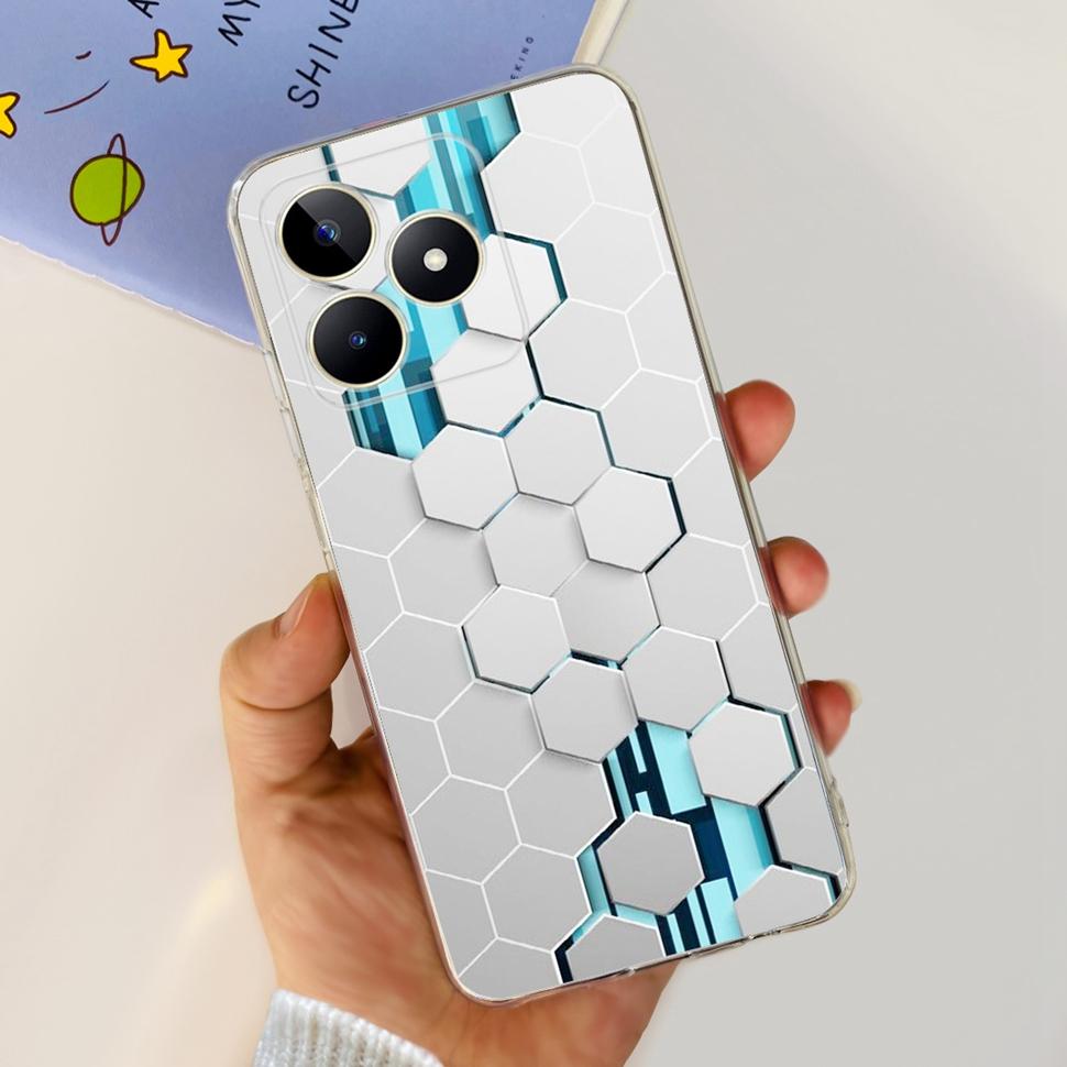 For Realme Note 50 Cases RMX3834 Colorful Painted Cover Soft Silicone Phone Cases For Oppo Realme Note 50 Note50 TPU Fundas