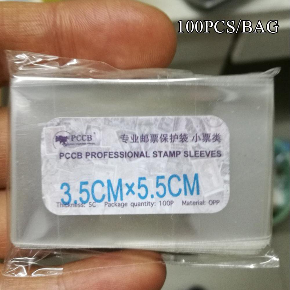 Stamp Holder Protect Stamp Bag Stamp Sleeves Holder Collection Protection OPP Bag 8 Different Sizes Small Stamp Commonly Used