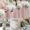 20cm Babys Breath Artificial Flowers White Fake Flowers DIY Floral Bouquets Decoration Office Party Wedding Home Decoration
