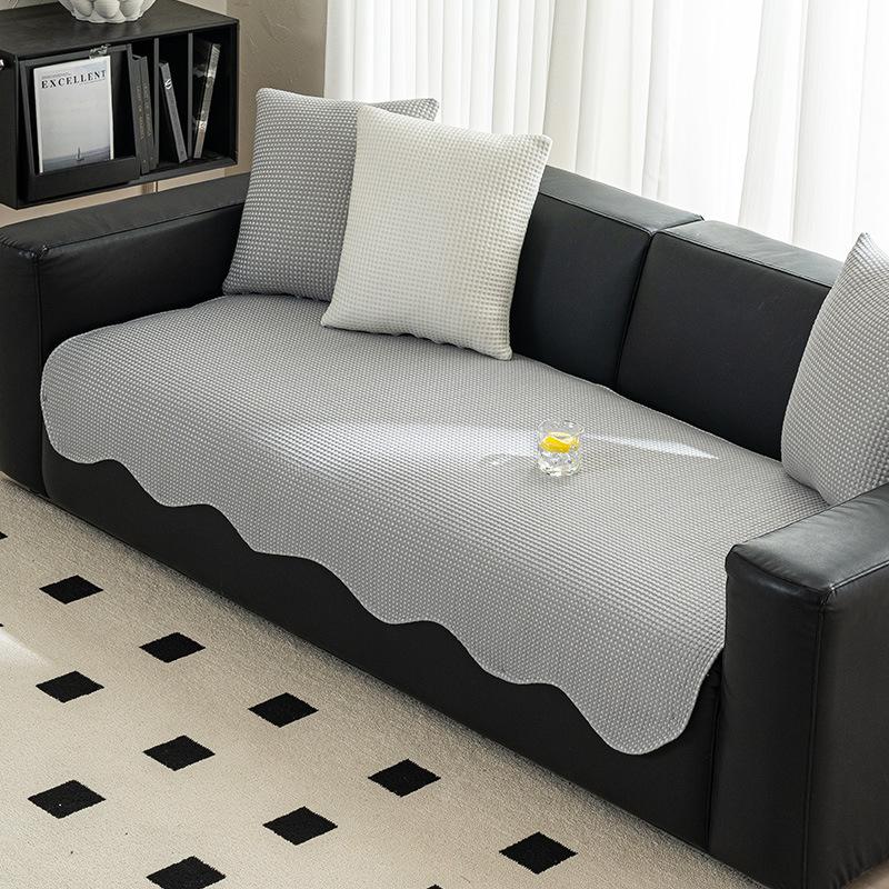 1pc Ice Sliky Fiber Fabric Sofa Cushion Cover - Summer Cooling Non-Slip Machine Washable Pet-Friendly Contemporary Style Sectional Sofas