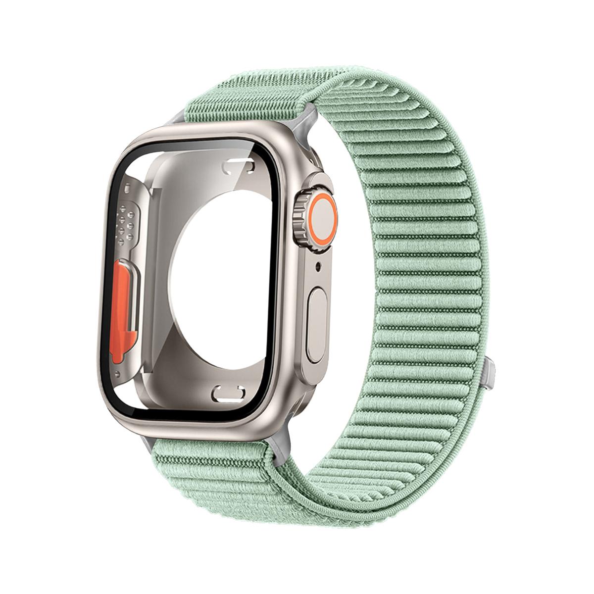 

Nylon Strap+Case For Apple Watch Series11 10 46mm 9 8 7 41mm/45mm Glass+Full cover Bumper For Iwatch 6 5 4SE 44mm 40mm Bracelet 46MM For S11 10