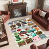 Minecraft 57 Customize Text Floor Rug Office Rug Suitable for Outdoor Balcony Dining Room Bedrooms Antislip Carpet Anime Office Decor